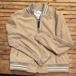 Derek Lam 10 Crosby Suede Bomber, Size M